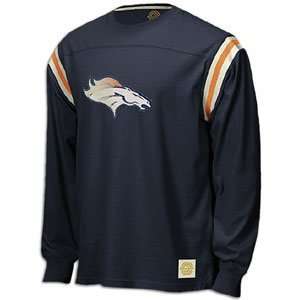  Denver Broncos Retro Sport Long Sleeve Logo Applique 