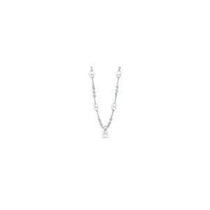 ZALES Cultured Freshwater Pearl and Sparkle Bead Necklace in Sterling 