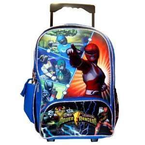  Super Hero Power Rangers Large Rolling Backpack and Wallet 