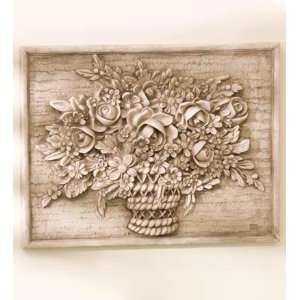    Weather Resistant Resin Sculptured Rose Wall Plaque