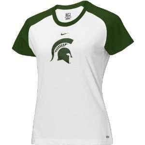  Nike Michigan State Spartans White Training Short Sleeve T 