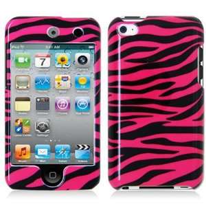   TOUCH 4 HOT PINK ZEBRA STRIPES PATTERN CASE  Players & Accessories