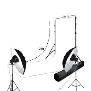  10ftx20ft Photography Seamless White Muslin Backdrop with 