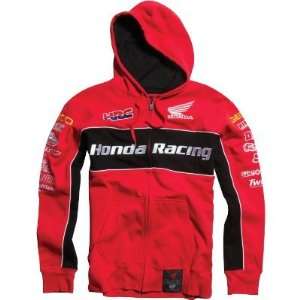  Fox Racing Honda Team Zip Hoody Sweatshirt Red (Medium 