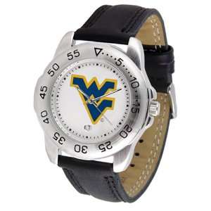 com West Virginia Mountaineers NCAA Sport Mens Watch (Leather Band 