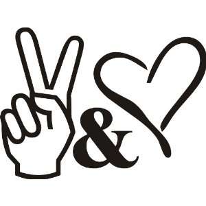  Peace and Love Vinyl Wall Decal