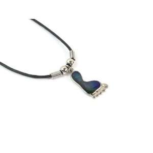  Foot Fun Color Changing Mood Pendant with Corded Necklace 