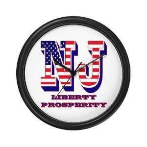  New Jersey Patriotic Wall Clock by 