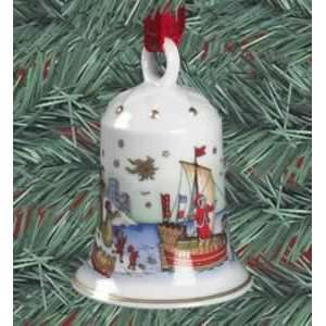  Christmas Bell 2002 by Hutschenreuther Motif Hanseactic Town 