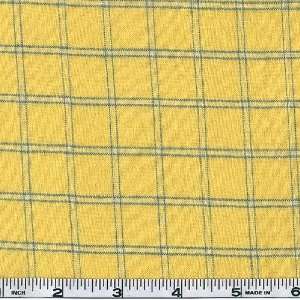 45 Wide Flannel Fabric Windowpane Plaid Mustard By The 