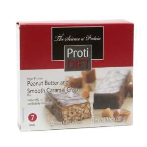  Protidiet Peanut Butter and Smooth Caramel Crisp High Protein Bars 