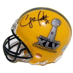  Signed Clay Matthews Mini Helmet   Super Bowl XLV Logo 