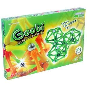  Goobi 104 Piece Advanced Magnet Construction Set, Lime 