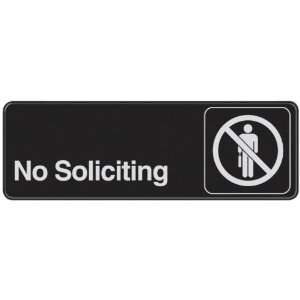   Group 848635 3 Inch x 9 Inch No Soliciting Sign