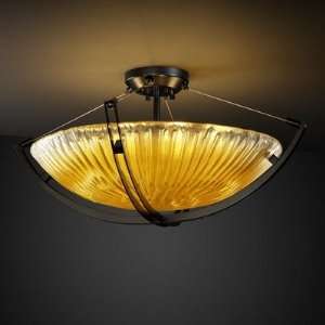   Canopy Metal Finish Dark Bronze, Shade Color Gold with Clear Rim