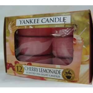 Yankee Candle Set of 12 Tea Lights, Cherry Lemonade