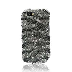 Motorola i1 Full Diamond Graphic Case   Silver/Black Zebra (Free 