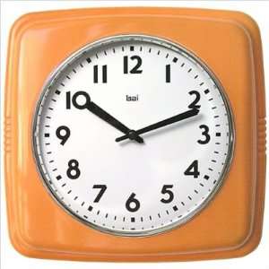 Bai Design 750 Cubist Retro Modern Wall Clock Color Orange  
