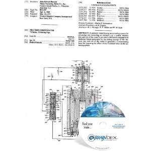  NEW Patent CD for FRICTION COMPENSATOR 