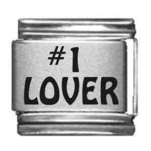  Number 1 Lover Laser Italian Charm Jewelry