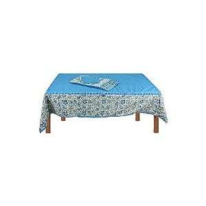  Cotton table linen set, Floral Exposure (set for 6 