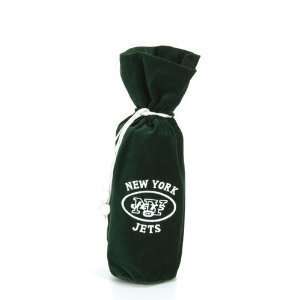  14 NFL New York Jets Velvet Wine Bottle Drawstring Bag 