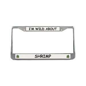  Shrimp License Plate Frame (Chrome) Patio, Lawn & Garden