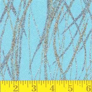  54 Wide Slinky Glitter Crepe Riviera Turquoise Fabric By 