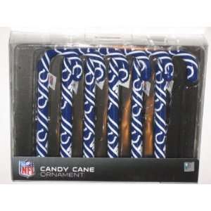  INDIANAPOLIS COLTS CANDY CANE ORNAMENT SET OF 6 Sports 