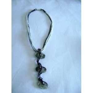    three pendants beaded Tiger Mop Sea shell Necklace