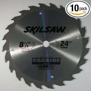  Skil 7824B10 8 1/4 Inch by 24T Carbide Circular Saw Blade 