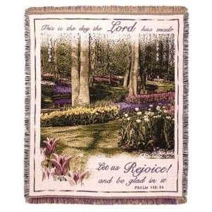  This is the Lords Day Rejoice Deluxe Tapestry Throw 