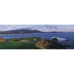  Pebble Beach Hole No. 7 Panorama Golf Picture Framed