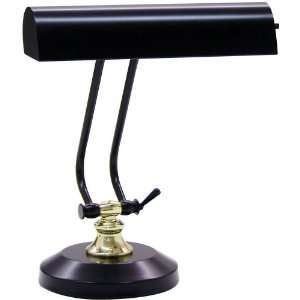   Deep Black Finish With Brass Accents Piano Desk Lamp