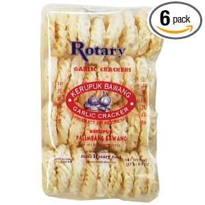 Rotary Garlic Tapioca Crackers, 6.5000 Ounce (Pack of 6)  