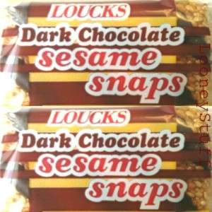 SESAME SNAPS DARK CHOCOLATE LOUCKS Brand 24 Packs  