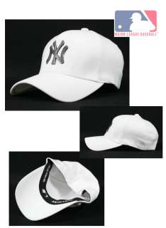 New York Yankees Baseball Team Cap White Cap with Metal Logo Hat NY18 