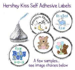 108~ Baby Shower Hershey Kiss Candy Wrapper Labels Kisses Favors 