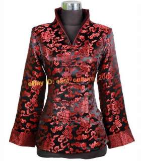 Chinese Style Embroidery Black Jacket/Coat S 3XL WHJ 62  