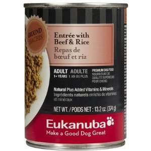 Eukanuba Ground Entree with Beef & Rice   12 x 13.2 oz (Quantity of 1)