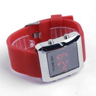 New Mirror Silica Gel Jelly Belt Unisex LED Wrist Watch  