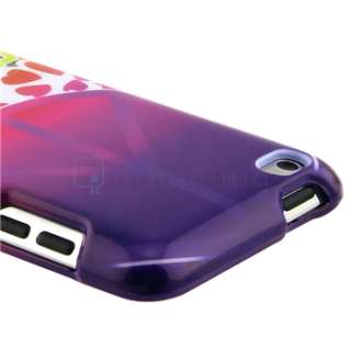  Rainbow Hard Case Cover+Privacy Film For iPod Touch 4 G 4th  