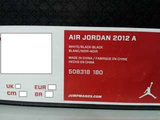   180] Mens Air Jordan 2012 A All Around Basketball Sneakers White Black