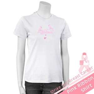   Cardinals White Ladies Pink Ribbon Breast Cancer Awareness T shirt