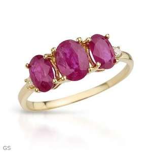 Ring With 2.01ctw Precious Stones   Genuine Diamonds and Rubies Made 