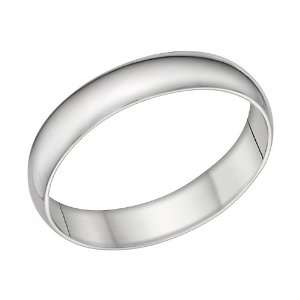   14k White Gold 5mm Comfort Fit Wedding Band Ring, Size 12 Jewelry