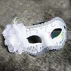 New White Flower Venetian Costume Masquerade Ball Party Value Mask 