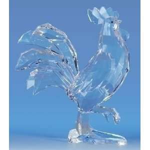 Pack of 2 Icy Crystal Collectible Rooster Christmas Table 