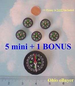   new 3/4 Small Mini Compasses for travel, navigation, directions, etc