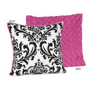  Hot Pink, Black and White Isabella Decorative Accent Throw 